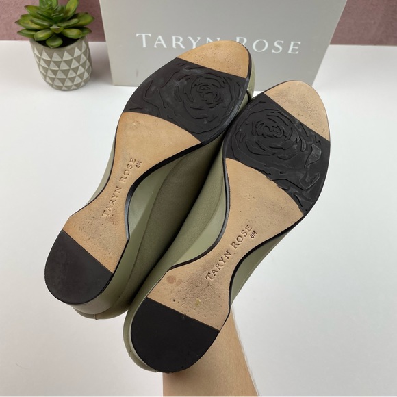 Taryn Rose Felicity Solid Beige Stretch Fabric Shoes Kitten Heels Women Size 6 - Picture 7 of 9